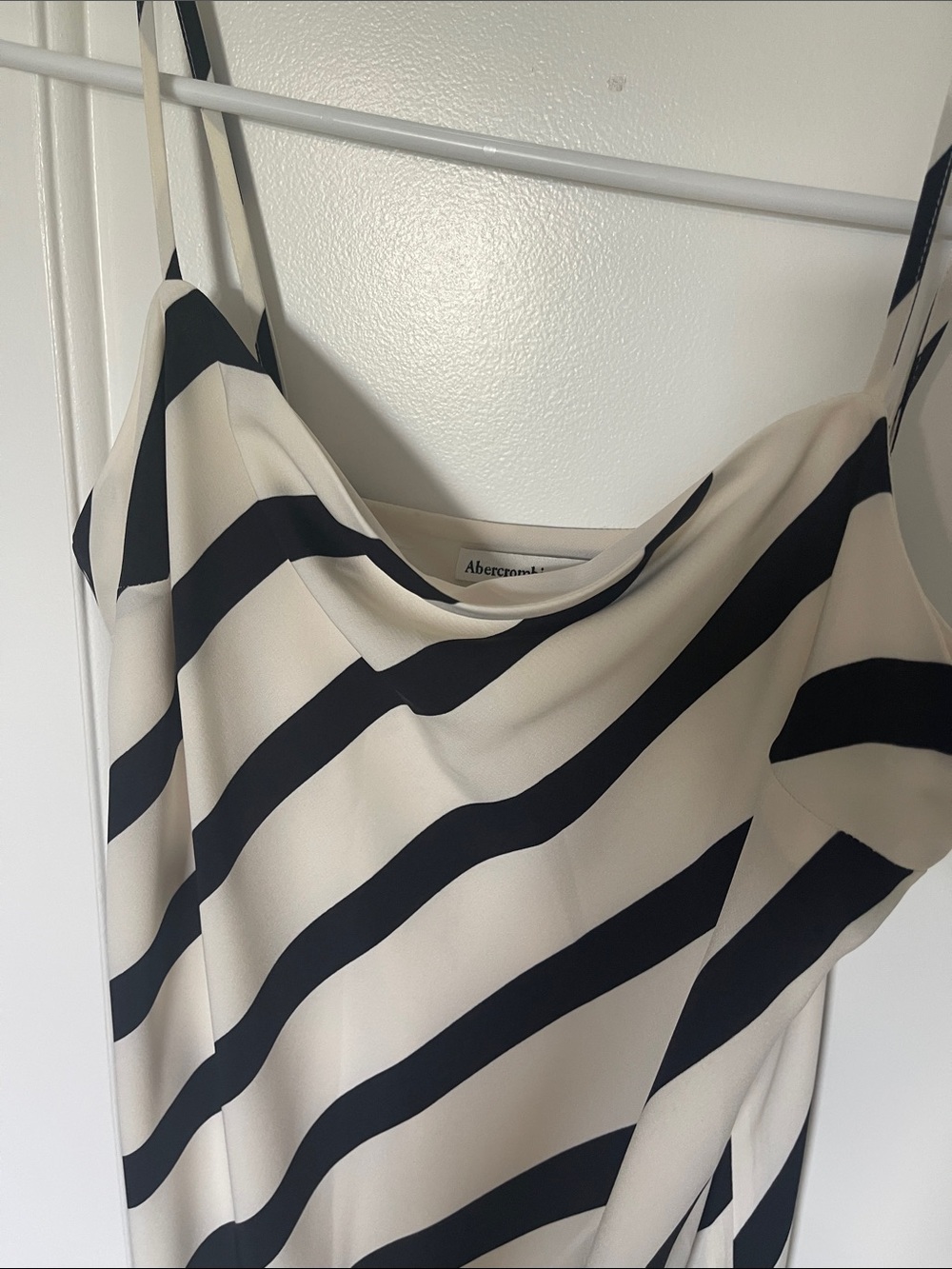 Striped Slip Maxi Dress - Black & White - Picture 4 of 4